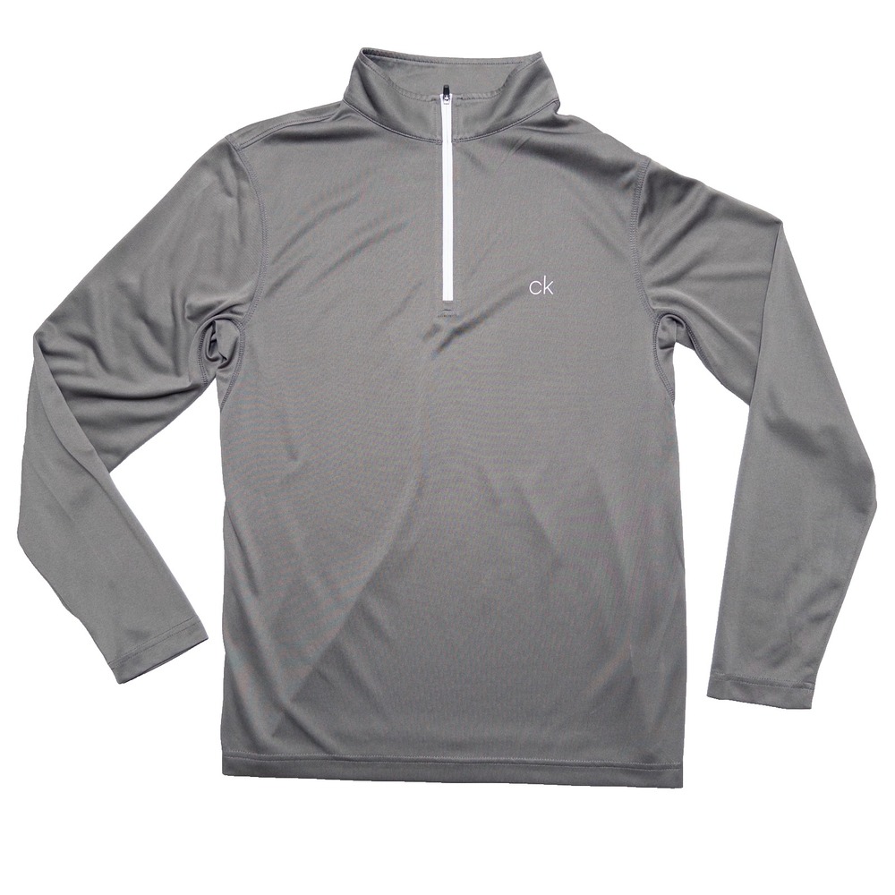 Calvin Klein Golf Men M Half Zip Long Sleeve Gray‎ Pullover